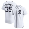 Jamed D.Tigers #35 Justin Verlander Player White Limited Elite Home Stitched Jerseys