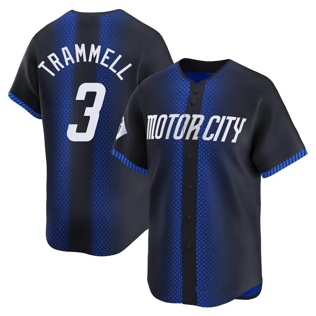 Jamed D.Tigers #3 Alan Trammell Player Navy City Connect Home Limited Stitched Jerseys