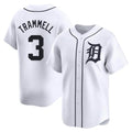 Jamed D.Tigers #3 Alan Trammell Player White Home Limited Stitched Jerseys
