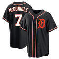 Jamed D.Tigers #7 Kevin McGonigle Player Black Fashion Out Home Game Stitched Jerseys