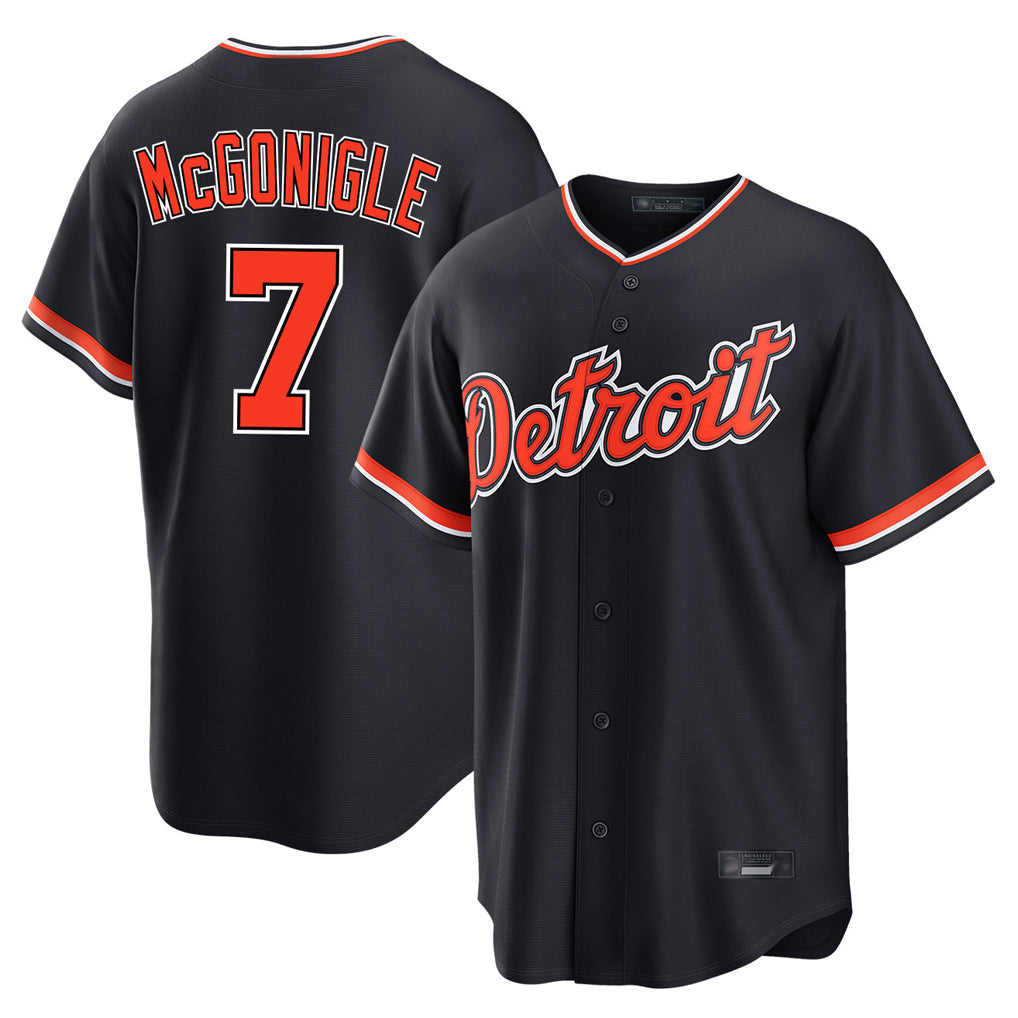 Jamed D.Tigers #7 Kevin McGonigle Player Navy Home Game Stitched Jersey