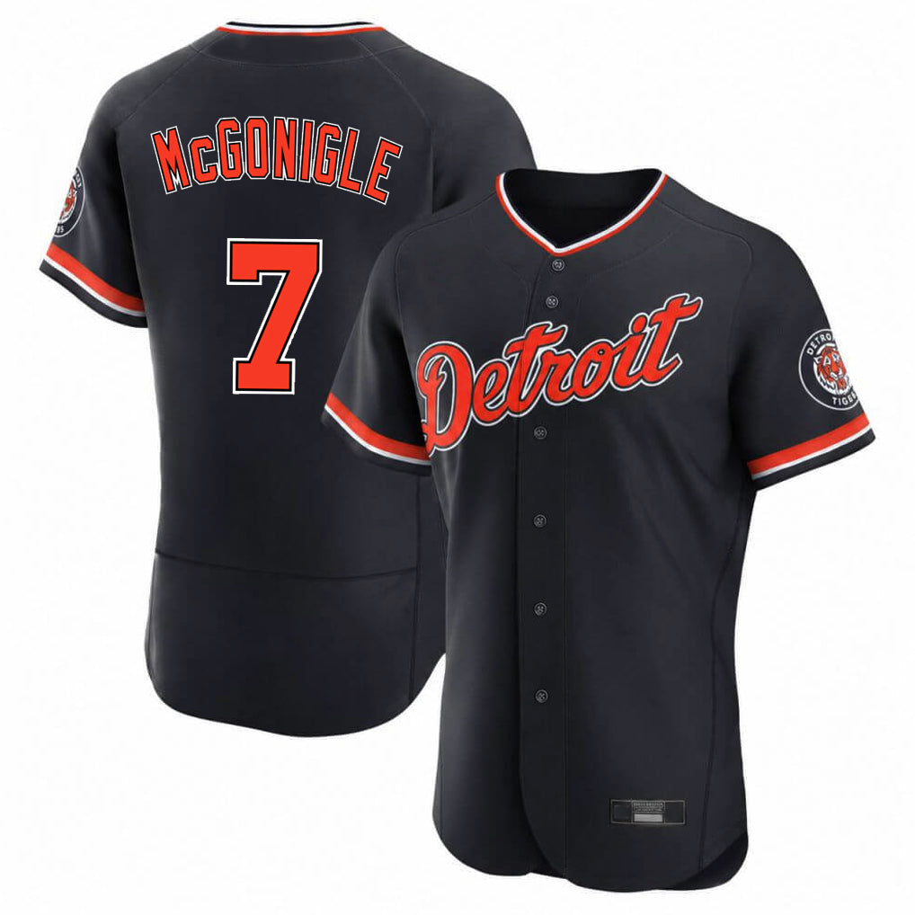 Jamed D.Tigers #7 Kevin McGonigle Player Navy Limited Elite Home Game Stitched Jerseys