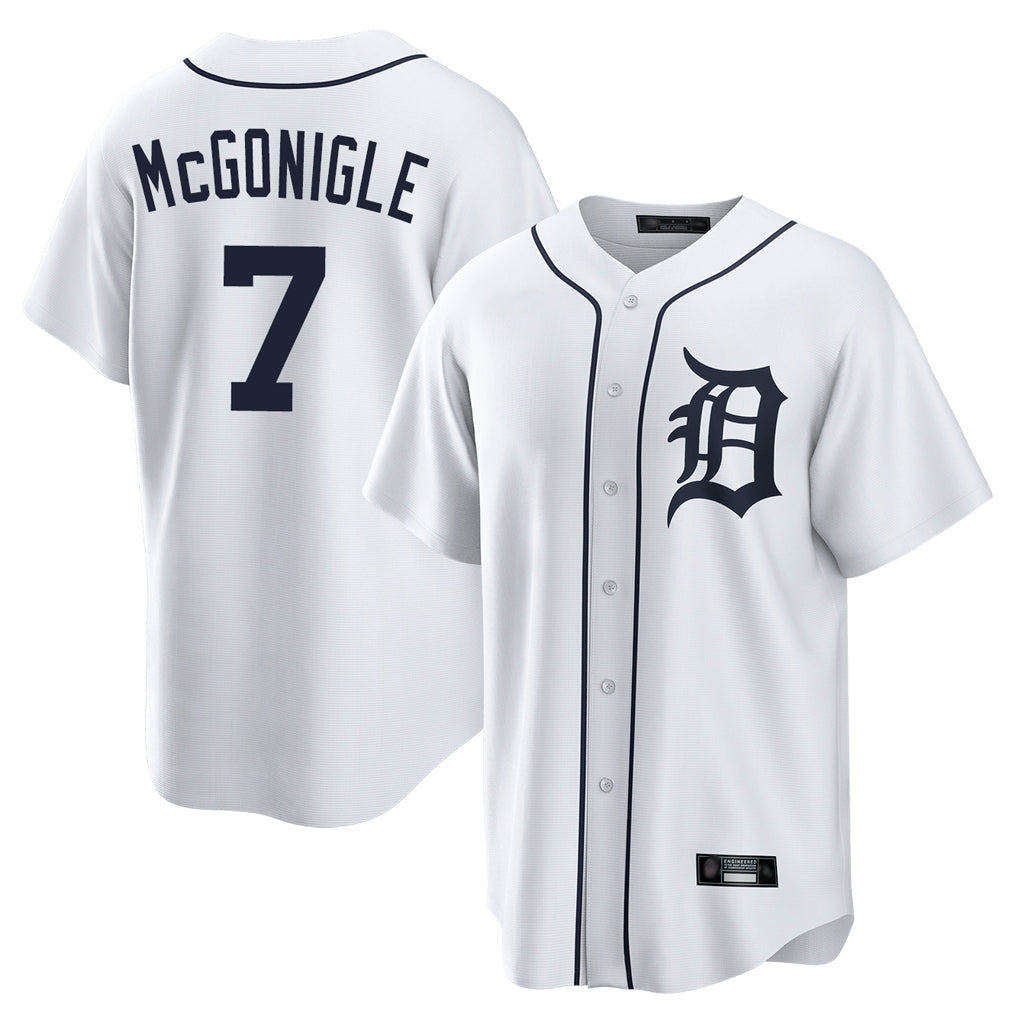 Jamed D.Tigers #7 Kevin McGonigle Player White Home Game Stitched Jerseys