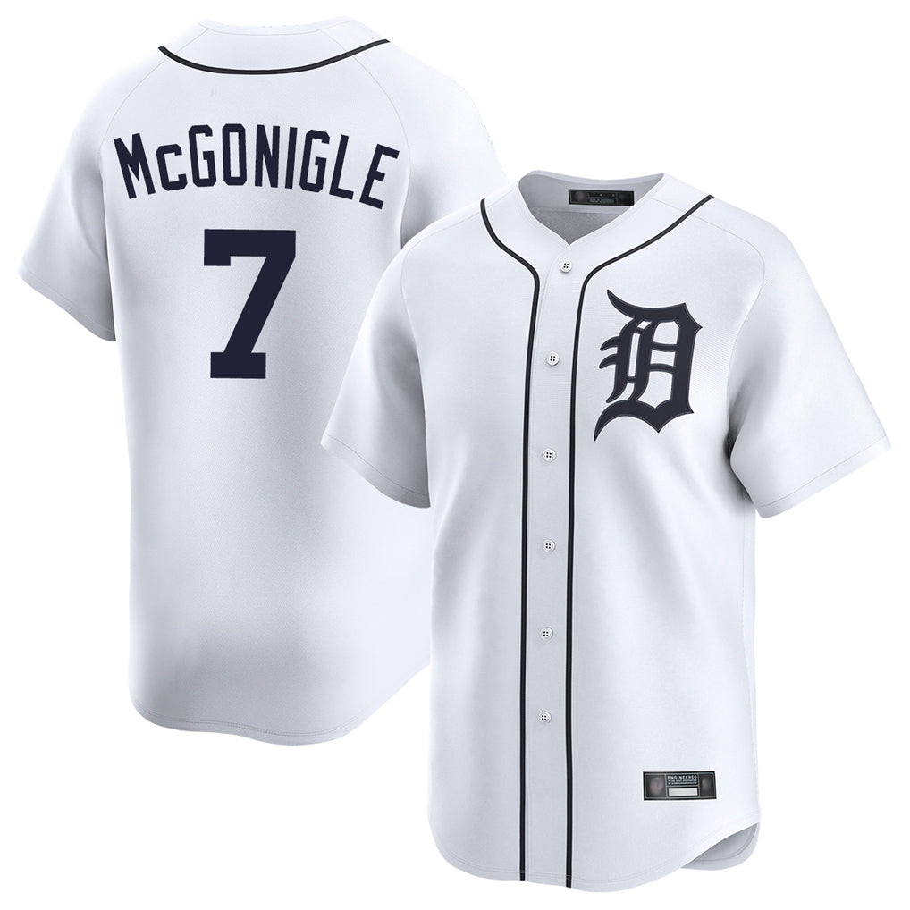 Jamed D.Tigers #7 Kevin McGonigle Player White Home Limited Stitched Jerseys