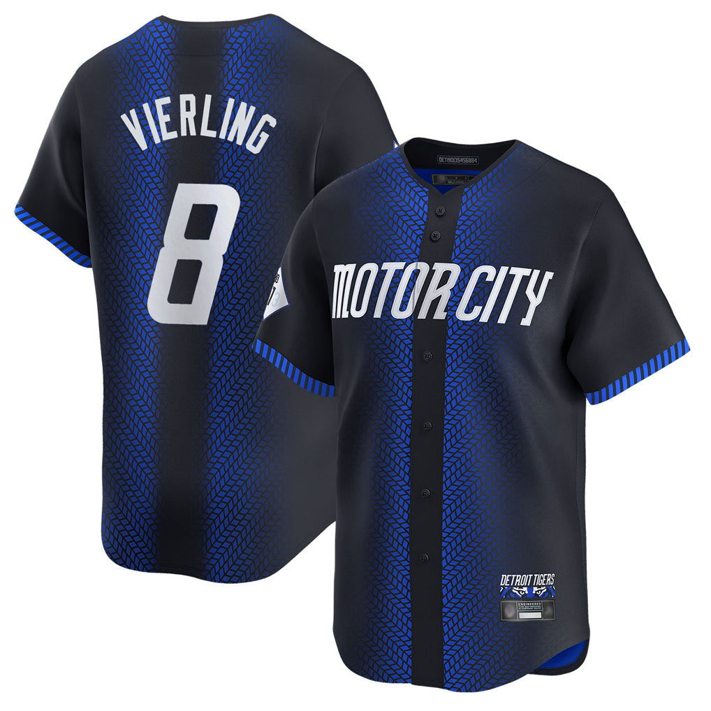Jamed D.Tigers #8 Matt Vierling Player Navy City Connect Home Limited Stitched Jerseys