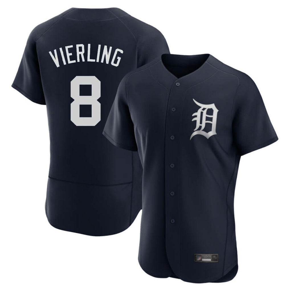 Jamed D.Tigers #8 Matt Vierling Player Navy Limited Elite Home Stitched Jerseys