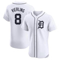Jamed D.Tigers #8 Matt Vierling Player White Limited Elite Home Stitched Jerseys