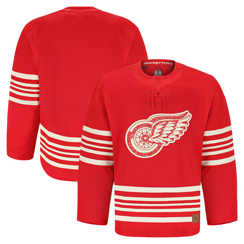 Jamed D.Red wings Red Centennial Authentic Pro Jersey