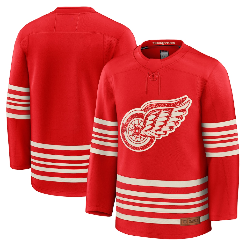Jamed D.Red wings Red Centennial Premium Jerseys