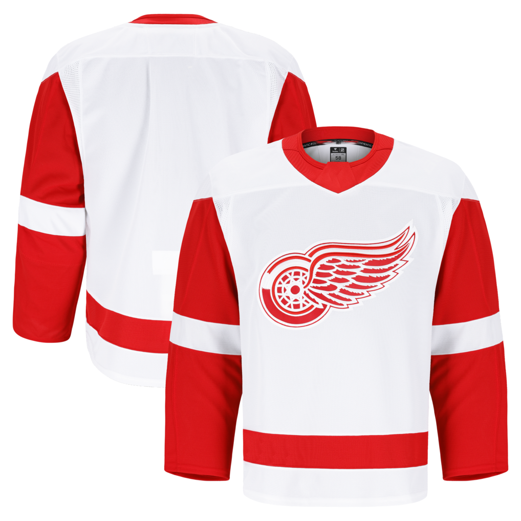 Jamed D.Red wings White Away Authentic Pro Jerseys