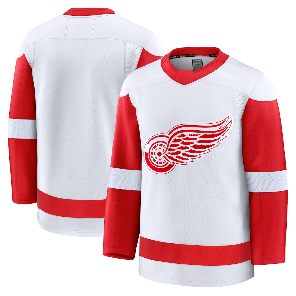 Jamed D.Red wings White Away Premium Jerseys