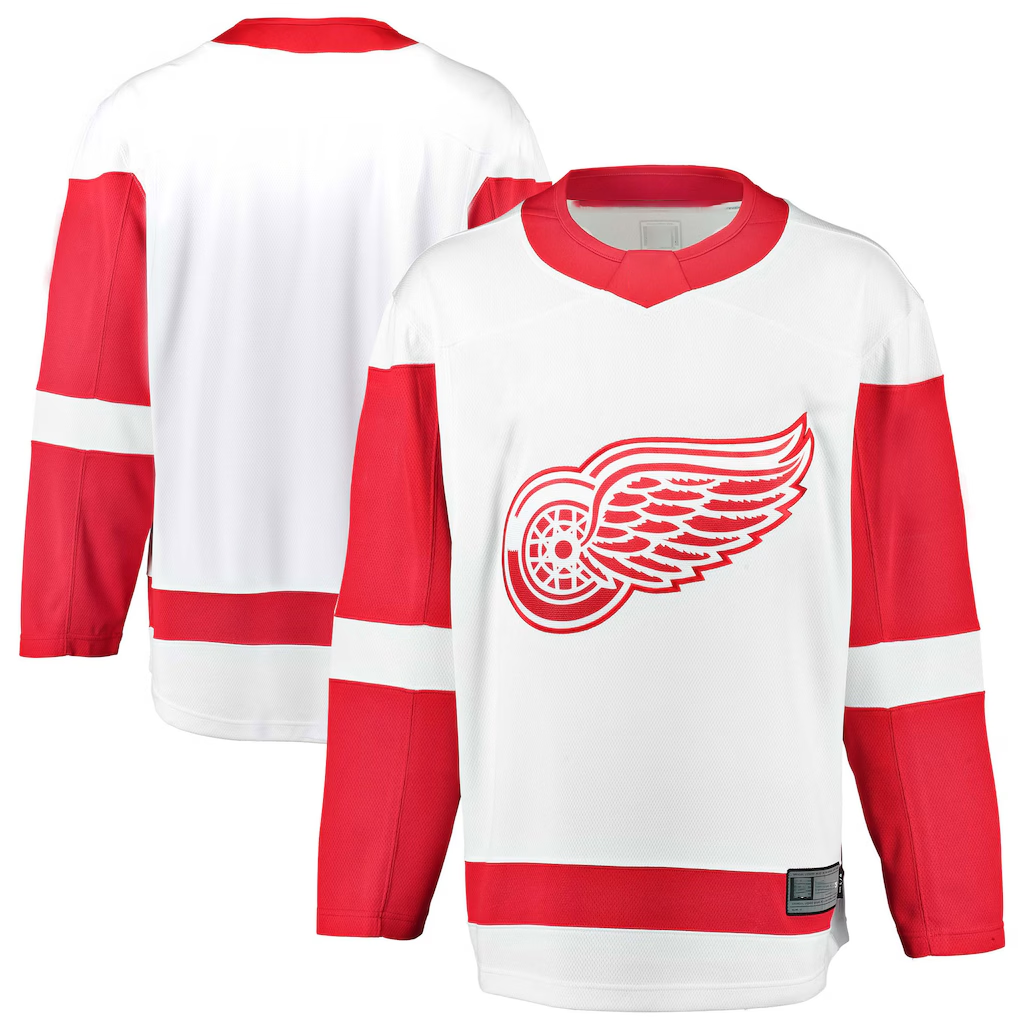Jamed D.Red wings White Breakaway Away Jerseys