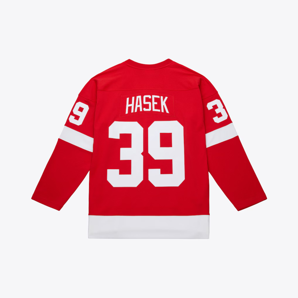 Jamed D.Red wings #39 Dominik Hasek Mitchell & Ness Red 2007-08 Power Play Jerseys
