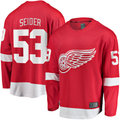 Jamed D.Red wings #53 Moritz Seider Red Home Breakaway Player Jerseys