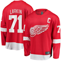 Jamed D.Red wings #71 Dylan Larkin Branded Red Captain Home Breakaway Jerseys