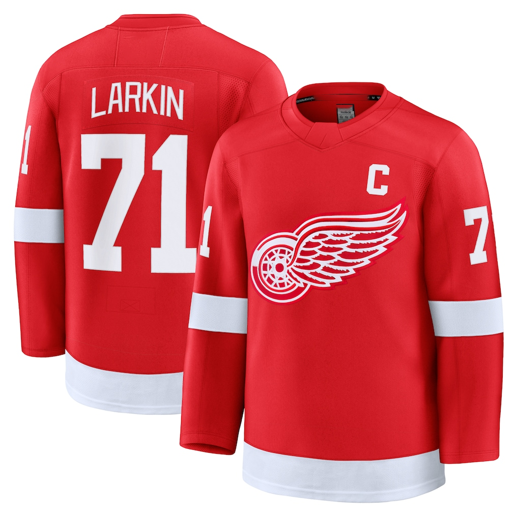 Jamed D.Red wings #71 Dylan Larkin Red Home Premium Jerseys