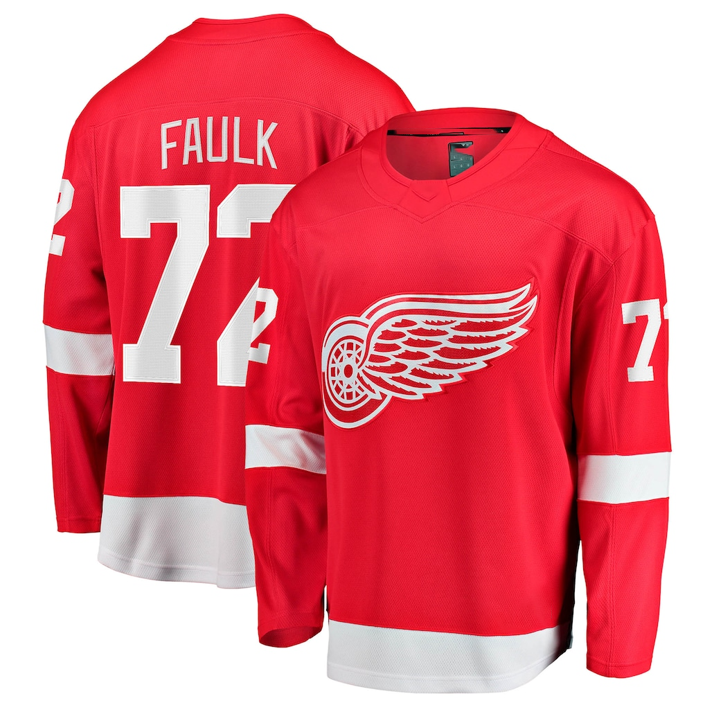 Jamed D.Red wings #72 Justin Faulk Red Home Breakaway Jerseys