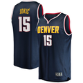 Jamed D.Nuggets #15 Nikola Jokic Navy Fast Break Player Jerseys - Icon Edition