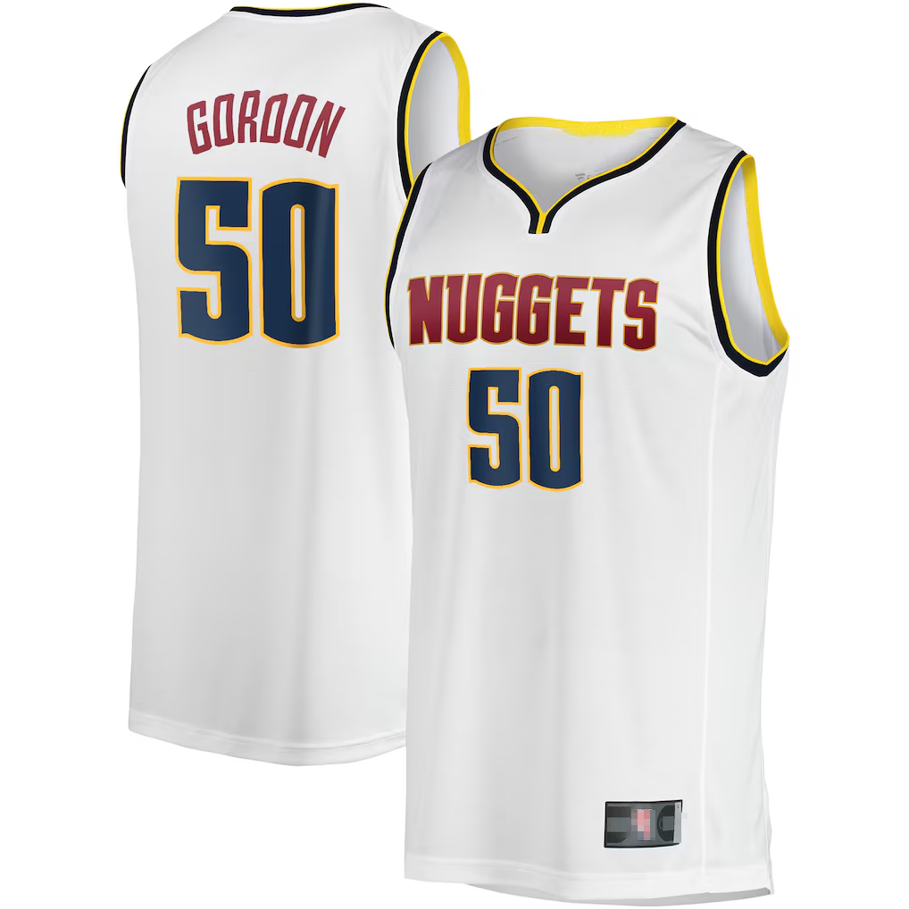 Jamed D.Nuggets #50 Aaron Gordon White Fast Break Player Jerseys - Association Edition