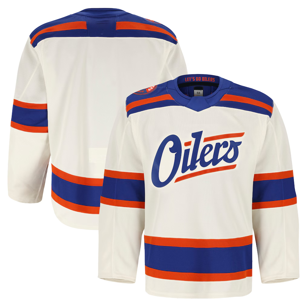 Jamed E.Oilers Light Beige Alternate Authentic Pro Jerseys