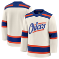 Jamed E.Oilers Light Beige Alternate Premium Jerseys