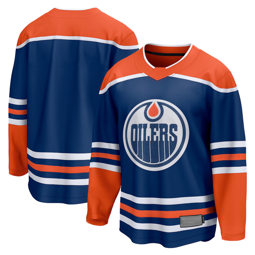 Jamed E.Oilers Royal Home Breakaway Blank Jerseys