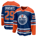 Jamed E.Oilers #29 Leon Draisaitl Royal Home Breakaway Jerseys