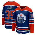 Jamed E.Oilers #35 Tristan Jarry Royal Home Premier Breakaway Player Jerseys