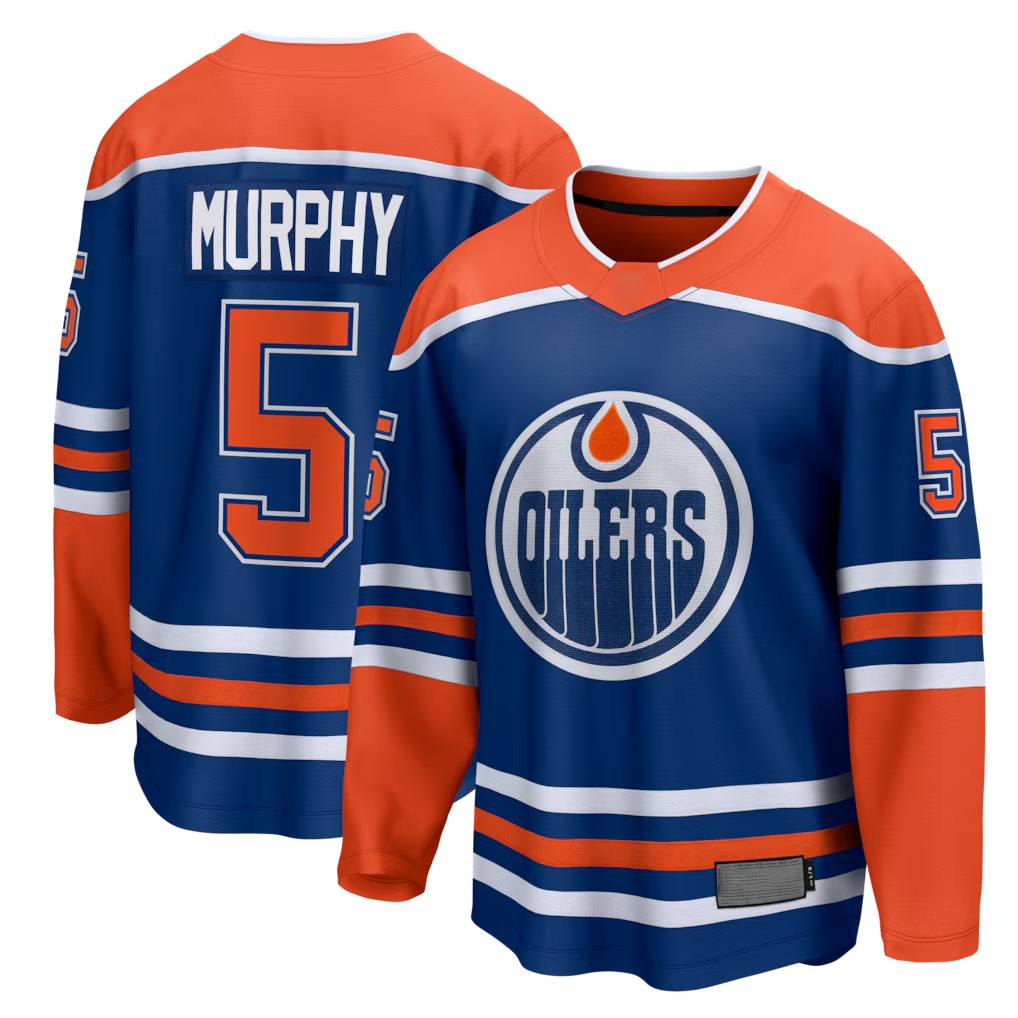 Jamed E.Oilers #5 Connor Murphy Royal Home Breakaway Jerseys
