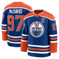 Jamed E.Oilers #97 Connor McDavid Royal Home Premium Jerseys