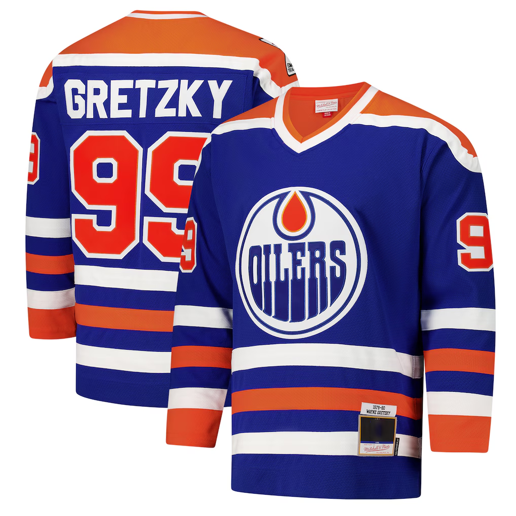 Jamed E.Oilers #99 Wayne Gretzky Royal 1979-80 Power Play Jerseys
