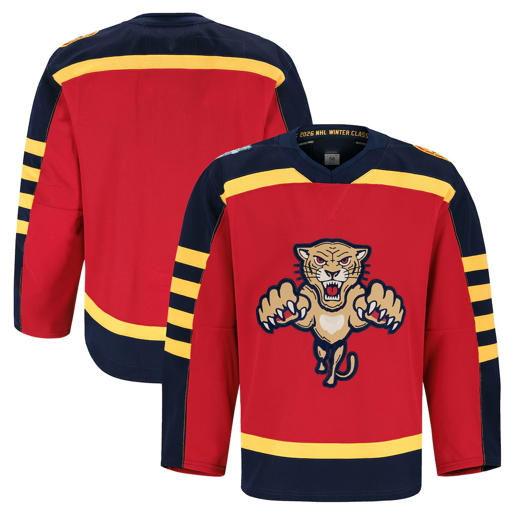 Jamed F.Panthers Red 2026 Winter Classic Authentic Pro Jerseys