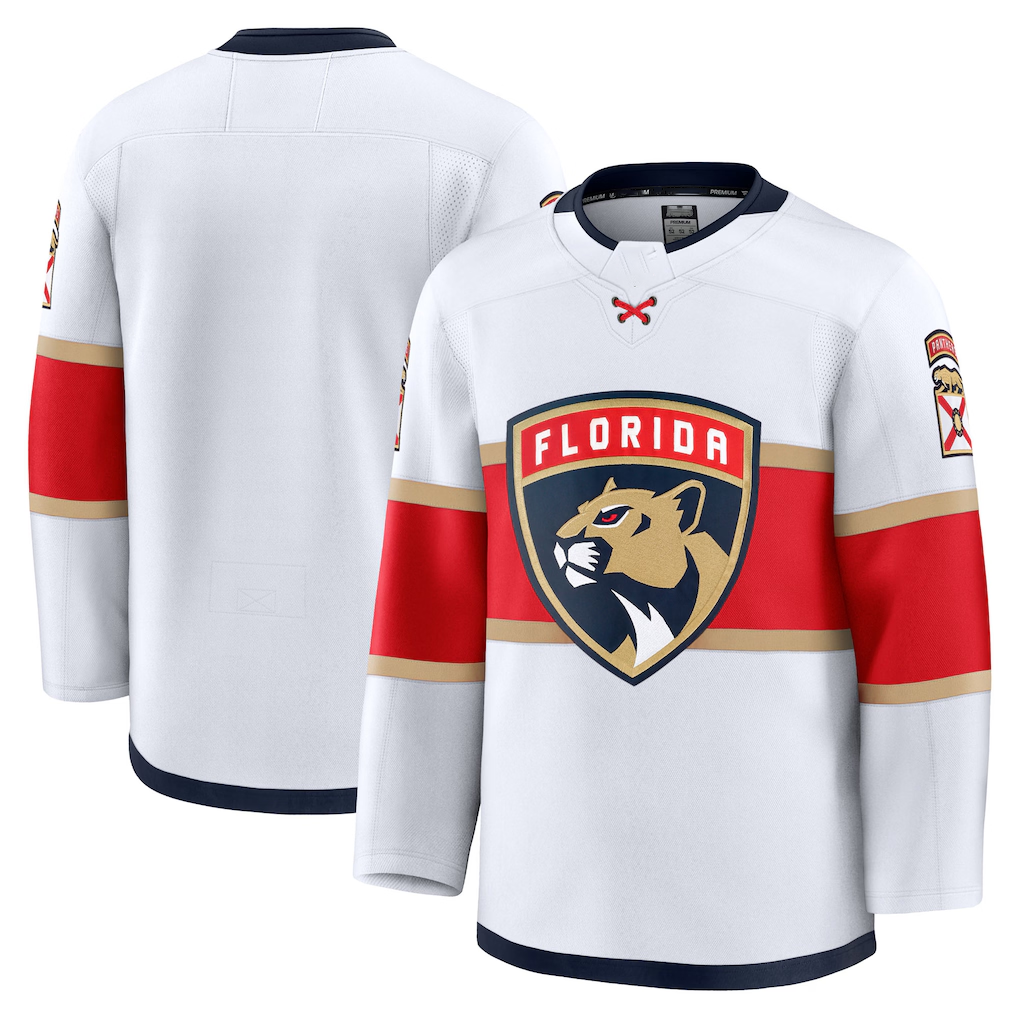 Jamed F.Panthers White Away Premium Jerseys