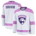 Jamed F.Panthers White Hockey Fights Cancer Survivor Practice Jerseys