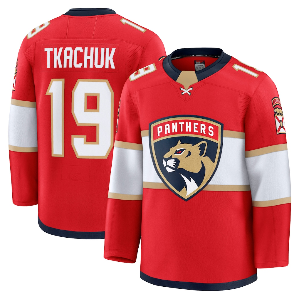 Jamed F.Panthers #19 Matthew Tkachuk Red Home Premium Jerseys