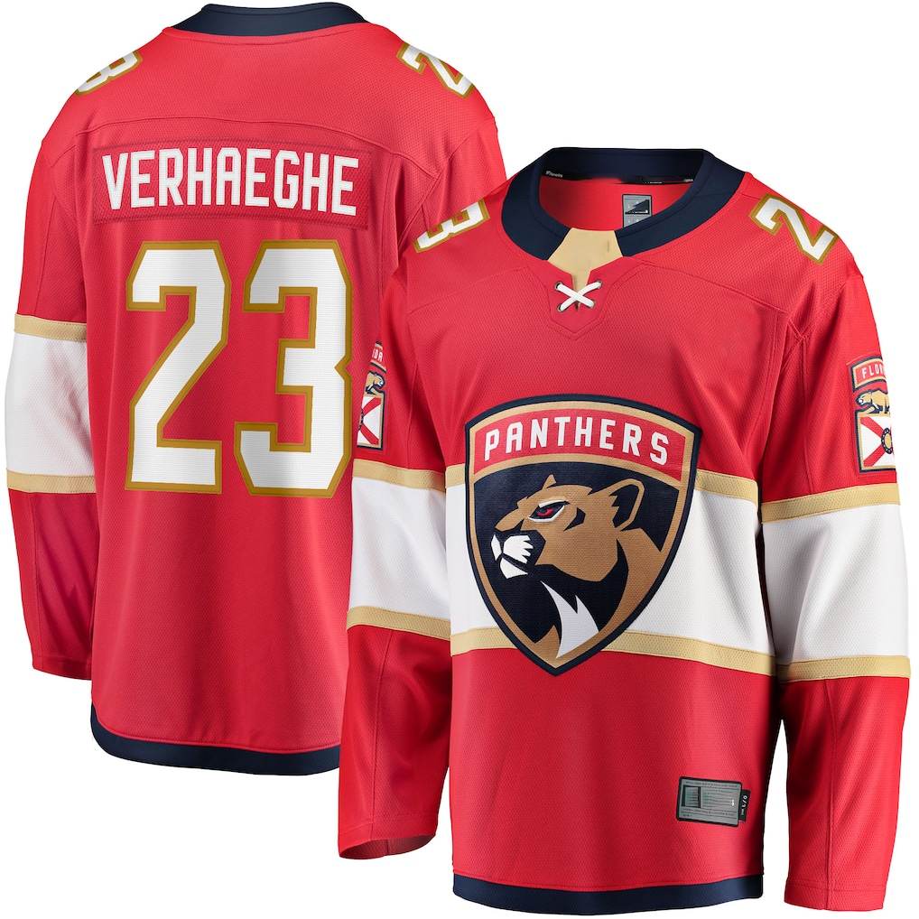 Jamed F.Panthers #23 Carter Verhaeghe Red Home Breakaway Jerseys