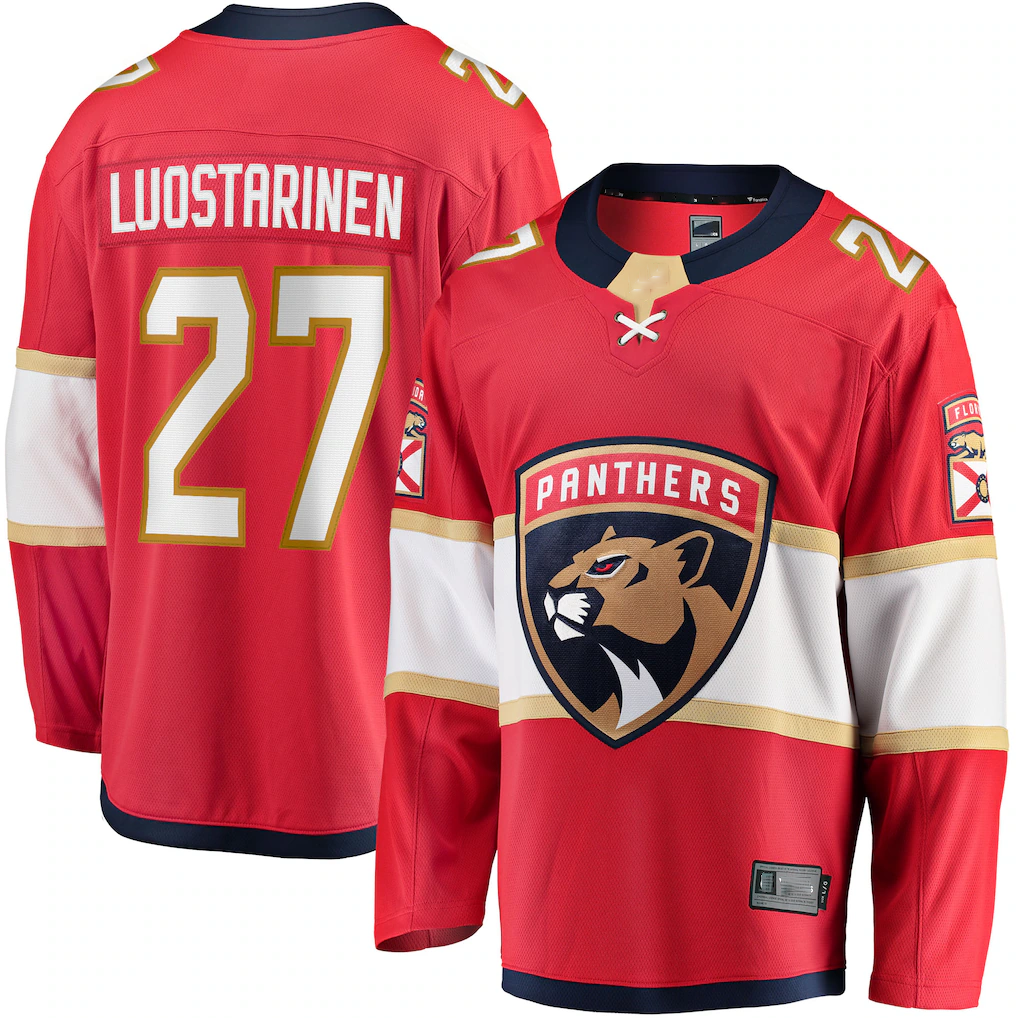 Jamed F.Panthers #27 Eetu Luostarinen Red Home Breakaway Player Jerseys