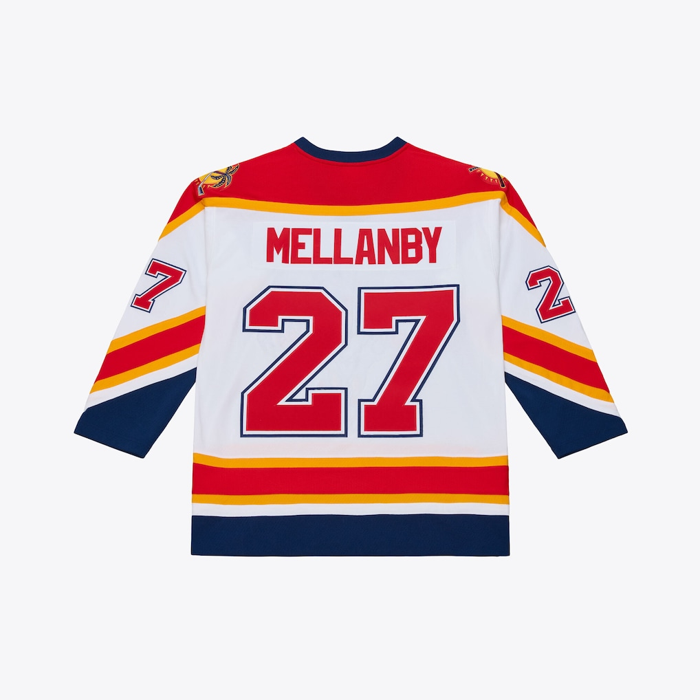 Jamed F.Panthers #27 Scott Mellanby Mitchell & Ness White 1996 Power Play Jerseys