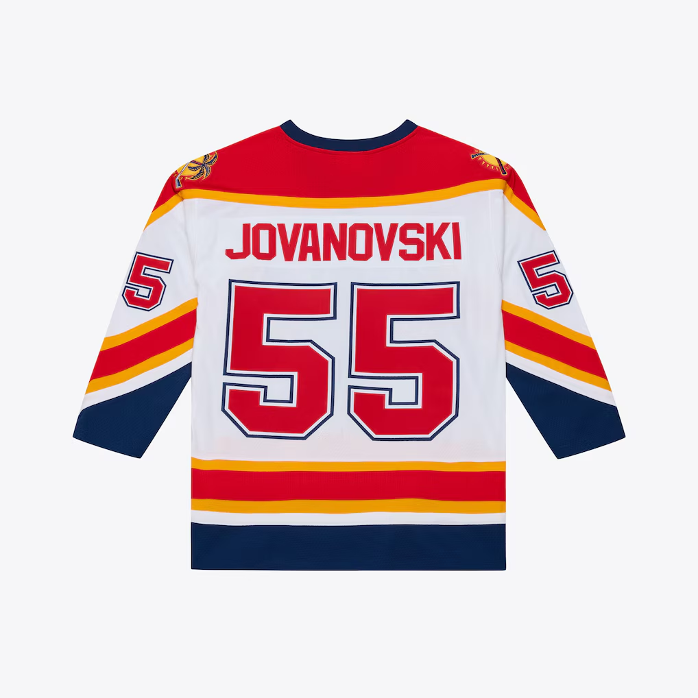 Jamed F.Panthers #55 Ed Jovanovski Mitchell & Ness White 1996 Power Play Jerseys