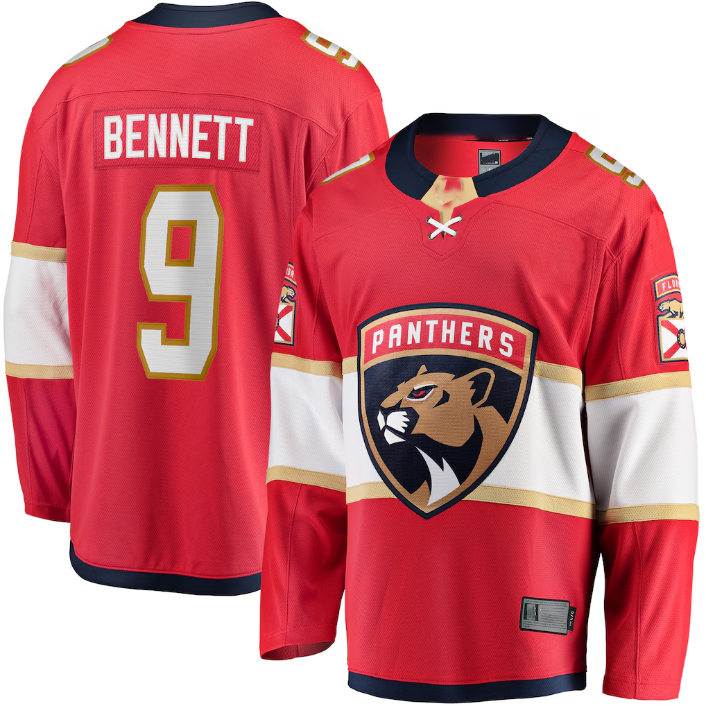 Jamed F.Panthers #9 Sam Bennett Red Home Breakaway Replica Jerseys