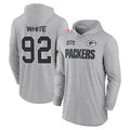 Jamed GB.Packers #92 Reggie White Player Gray Hoodies Game Stitched Jerseys