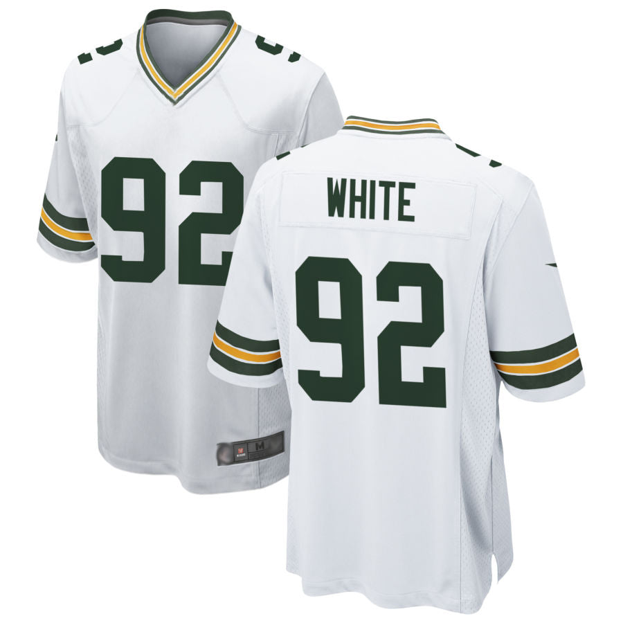 Jamed GB.Packers #92 Reggie White Player White Home Game Stitched Jersey