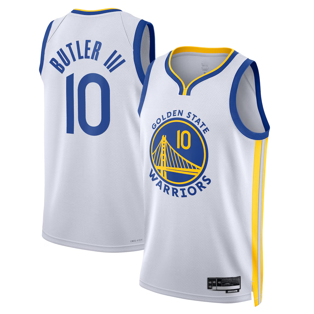 Jamed G.State Warriors #10 Jimmy Butler III White Swingman Jerseys - Association Edition