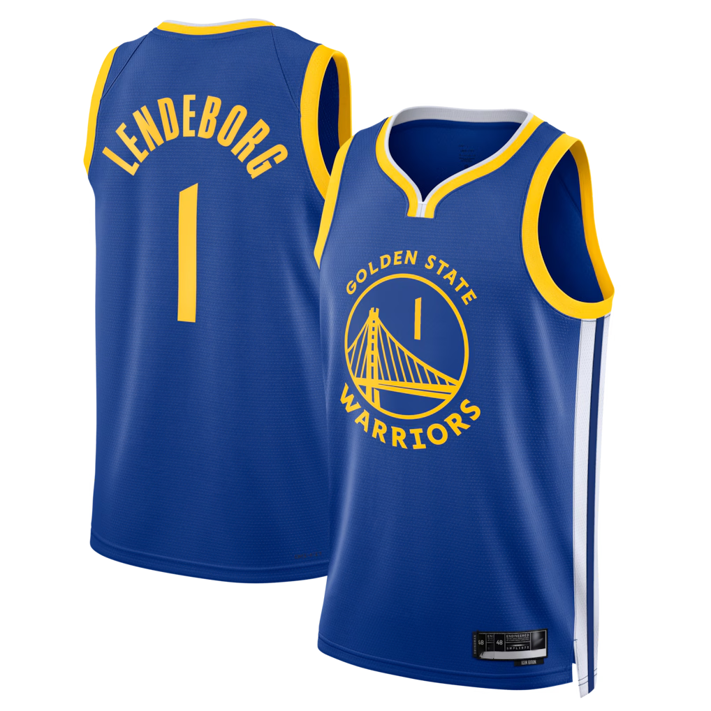 Jamed G.State Warriors #1 Yaxel Lendeborg Royal Swingman Jerseys - Icon Edition