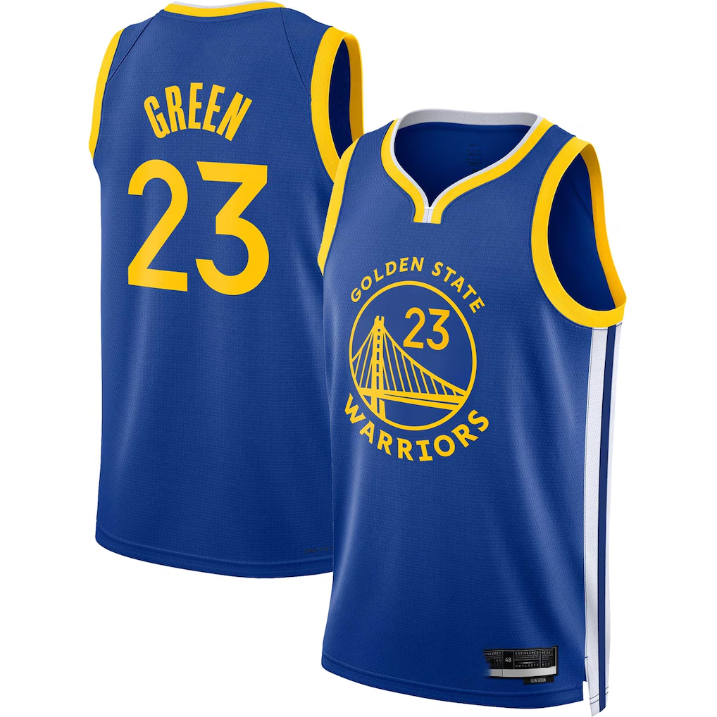 Jamed G.State Warriors #23 Draymond Green Royal Swingman Jerseys - Icon Edition