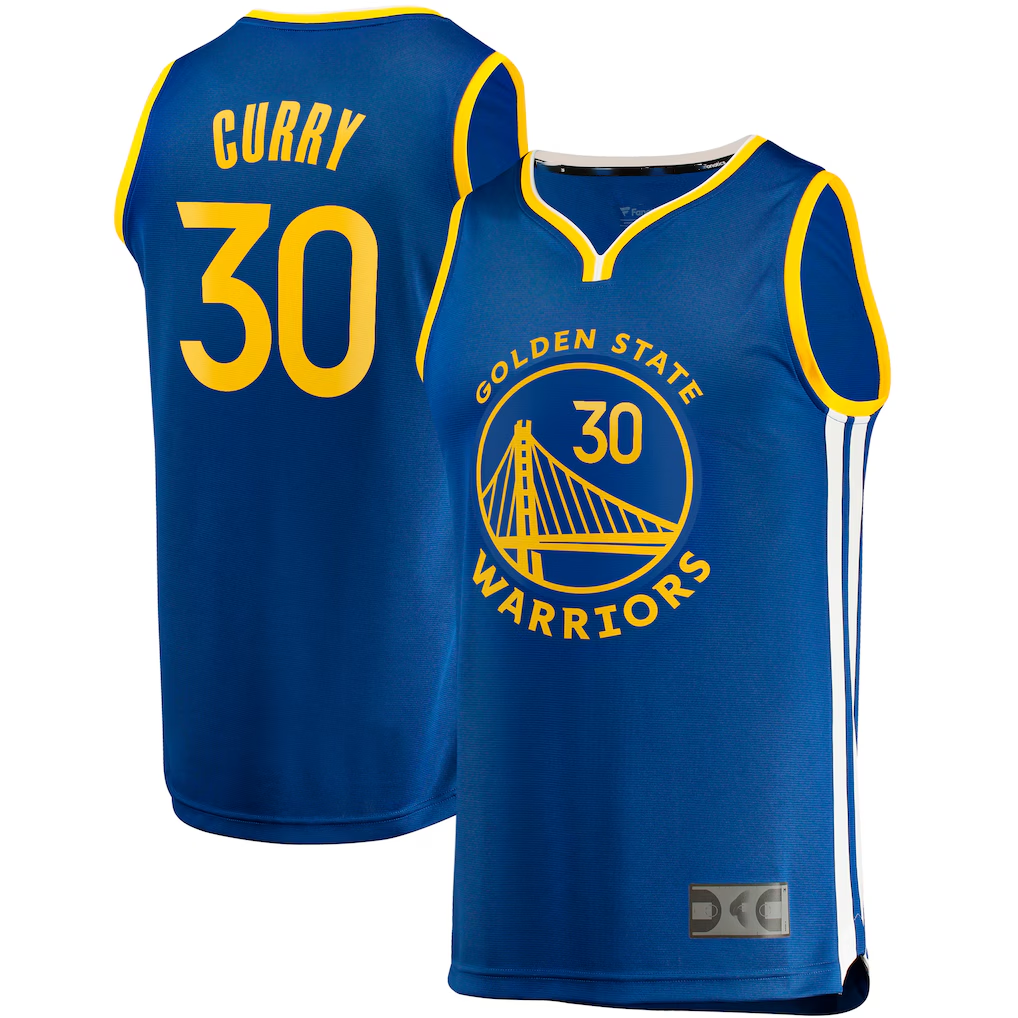 Jamed G.State Warriors #30 Stephen Curry Royal Big & Tall Fast Break Player Jerseys - Icon Edition
