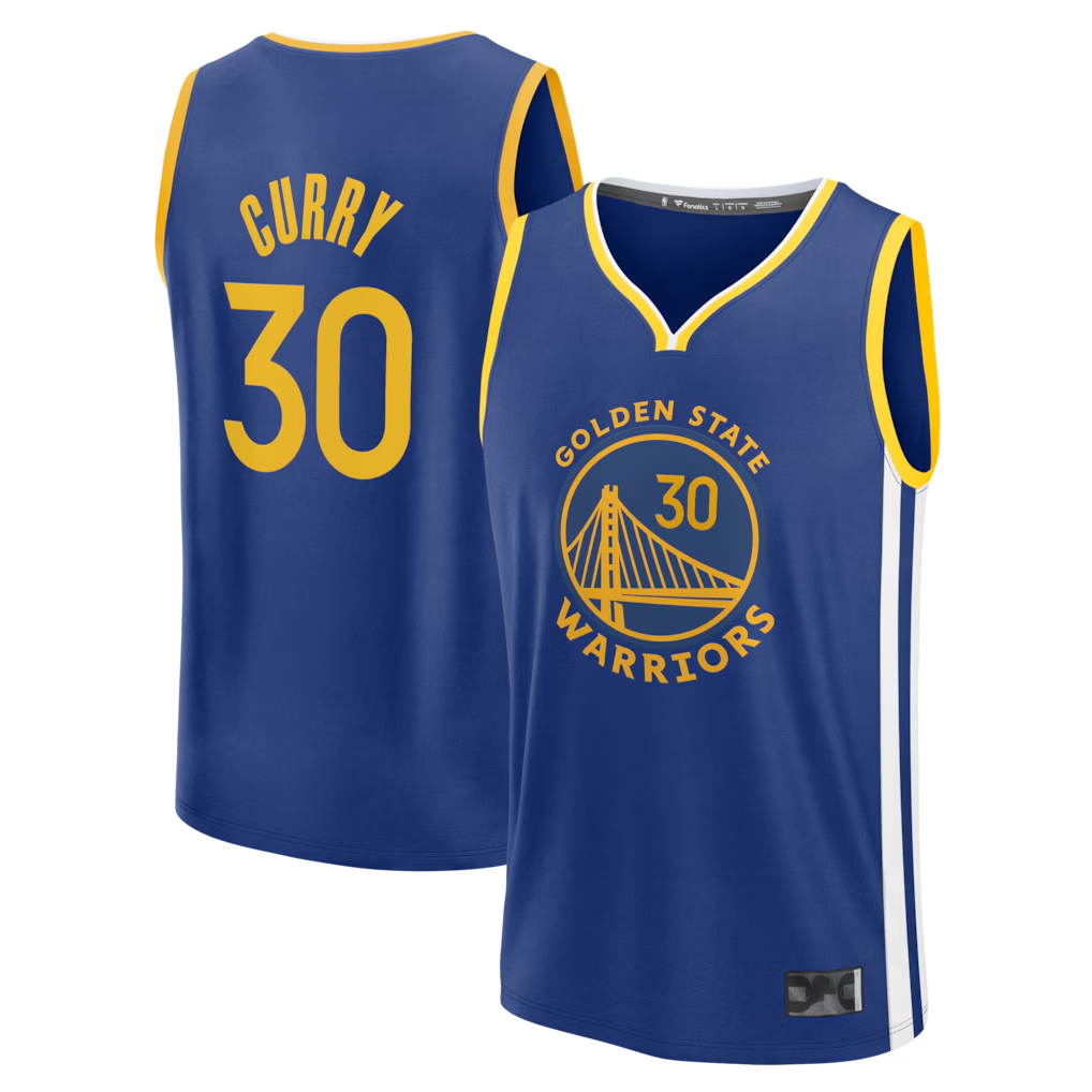 Jamed G.State Warriors #30 Stephen Curry Royal Fast Break Replica Jerseys - Icon Edition