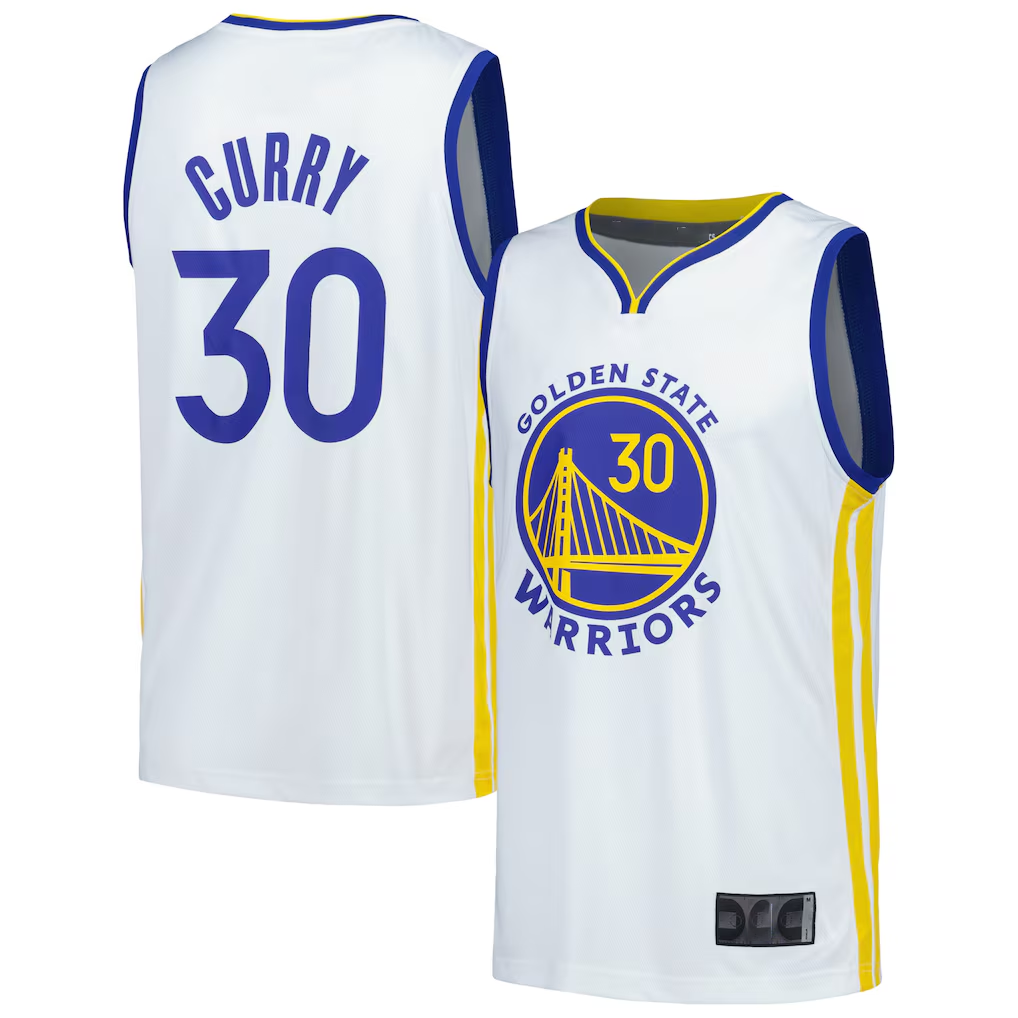 Jamed G.State Warriors #30 Stephen Curry White Fast Break Replica Player Jerseys - Association Edition