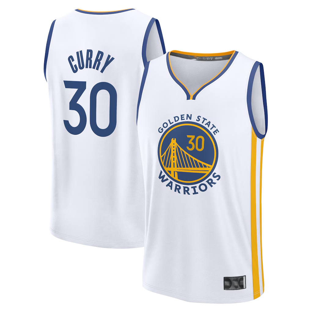 Jamed G.State Warriors #30 Stephen Curry White Swingman Jerseys-Association Edition