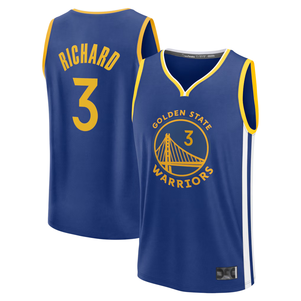 Jamed G.State Warriors #3 Will Richard Blue Fast Break Replica Jerseys - Icon Edition